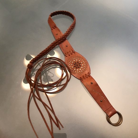 Express leather fringe belt - Picture 1 of 8